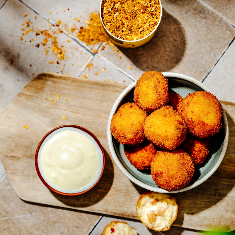 Croquetas de boletus en freidora de aire