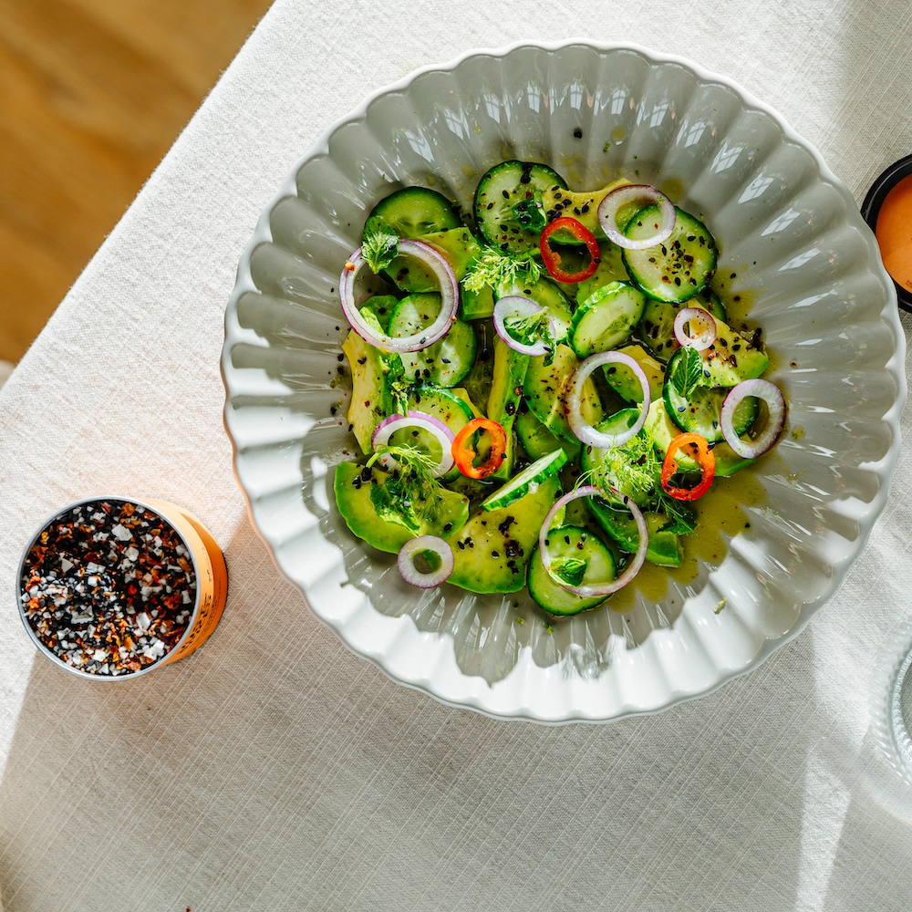 Ensalada de aguacate y pepino