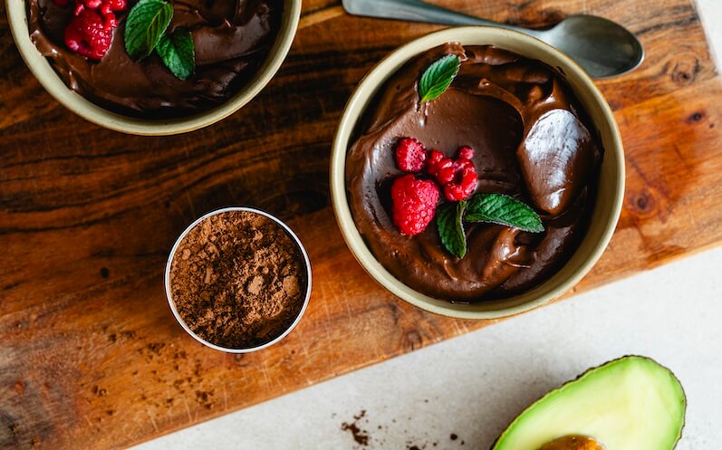 mousse vegana chocolate aguacate