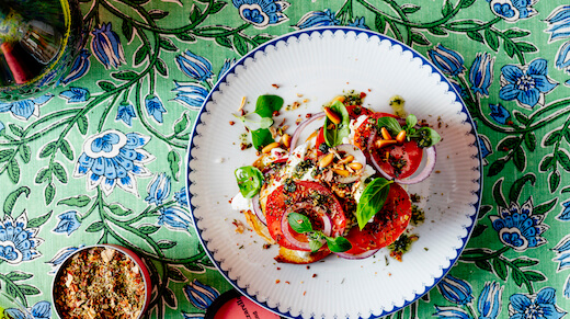 menú económico navidad, ensalada caprese